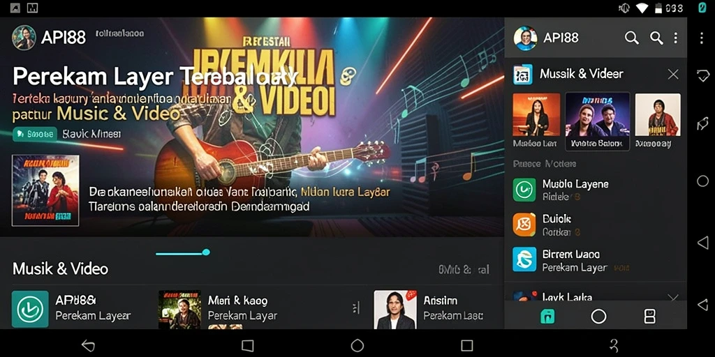 Tampilan antarmuka aplikasi Perekam Layar API88.