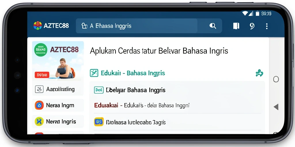 Tampilan antarmuka AZTEC88 yang menarik untuk belajar Bahasa Inggris.