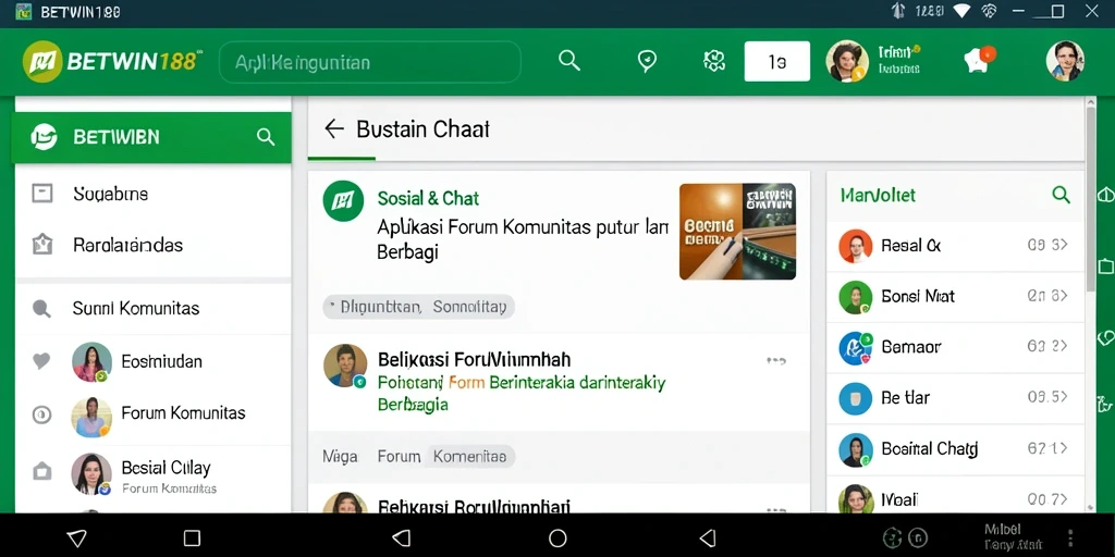 Antarmuka menarik dengan fitur Forum Komunitas.