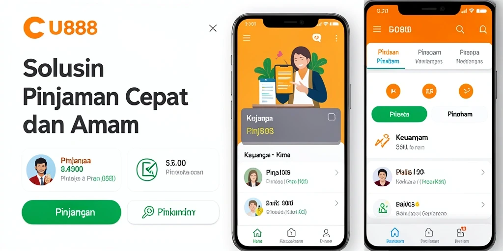 Tampilan antarmuka aplikasi CU888 untuk pengajuan pinjaman.