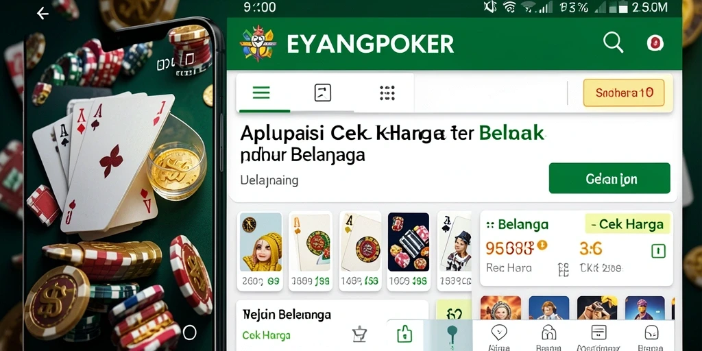 Tampilan antarmuka EYANGPOKER yang intuitif untuk cek harga.