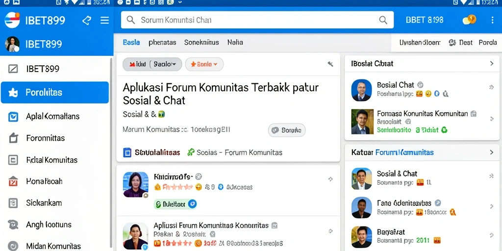 Tampilan antarmuka Forum Komunitas IBET899 yang interaktif dan menarik.