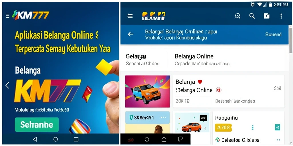 Antarmuka aplikasi KM777 yang menarik dan user-friendly.