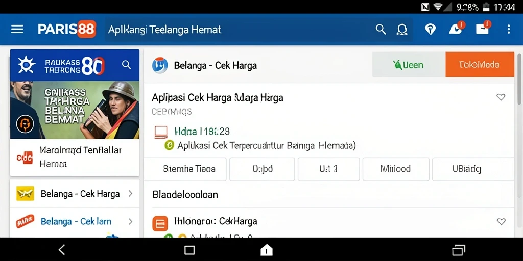 Antarmuka PARIS88 menampilkan berbagai pilihan produk dan harga terkini.