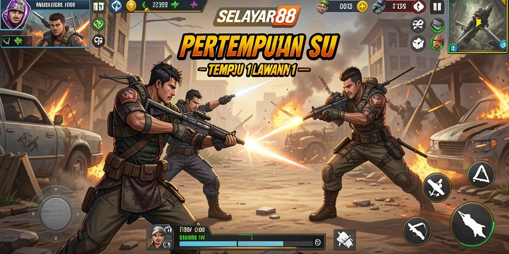Antarmuka menarik dari game Tempur 1 Lawan 1 SELAYAR88.