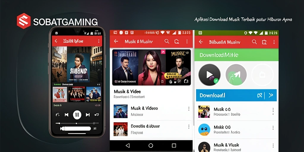 Tampilan antarmuka SOBATGAMING dengan fitur Download Musik yang menarik.